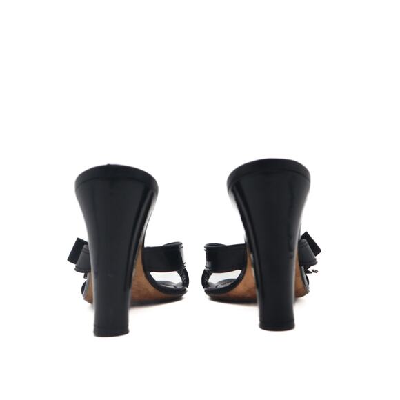 Dior D-Ring Criss Cross Patent Heeled Sandals 37 - Picture 4 of 15